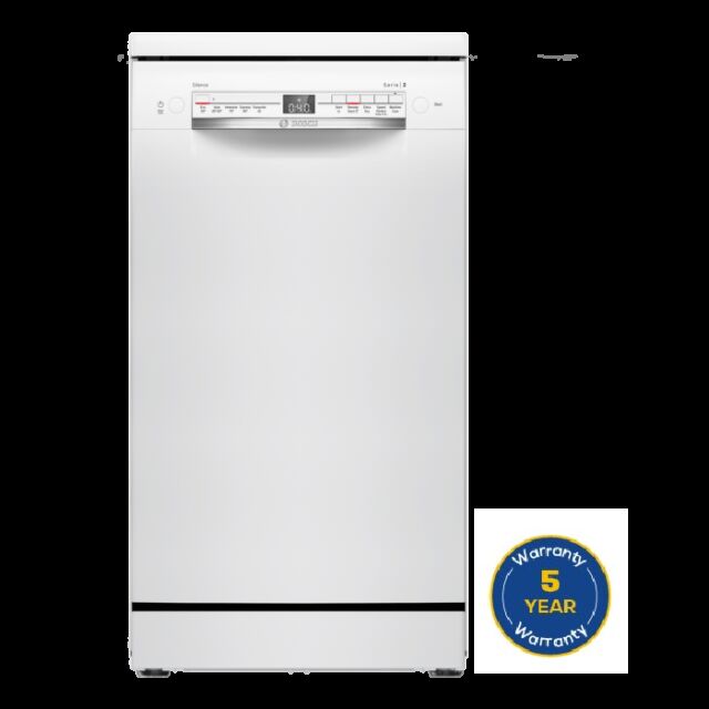 Bosch SPS2IKW01G White 45Cm Slimline Dishwasher With 9 Place Settings