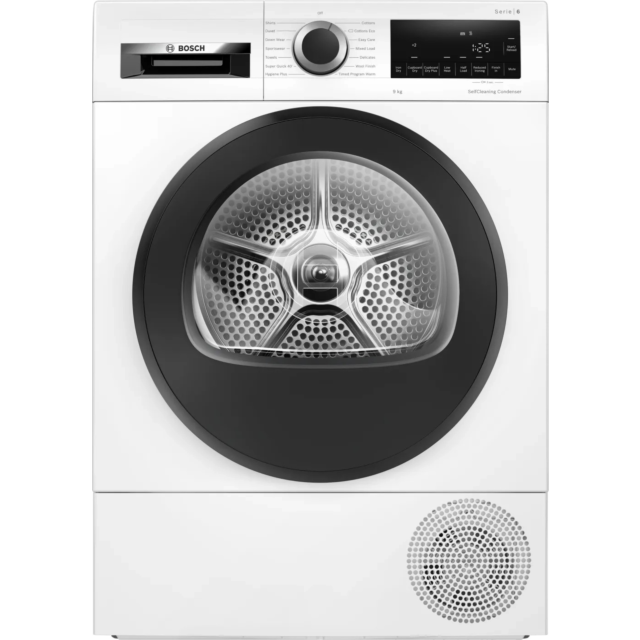 Bosch WQG24502GB White 9Kg Heat Pump Tumble Dryer