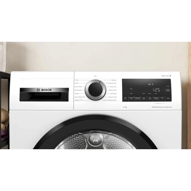 Bosch WQG24502GB White 9Kg Heat Pump Tumble Dryer