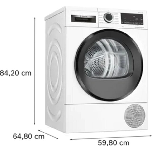 Bosch WQG24502GB White 9Kg Heat Pump Tumble Dryer