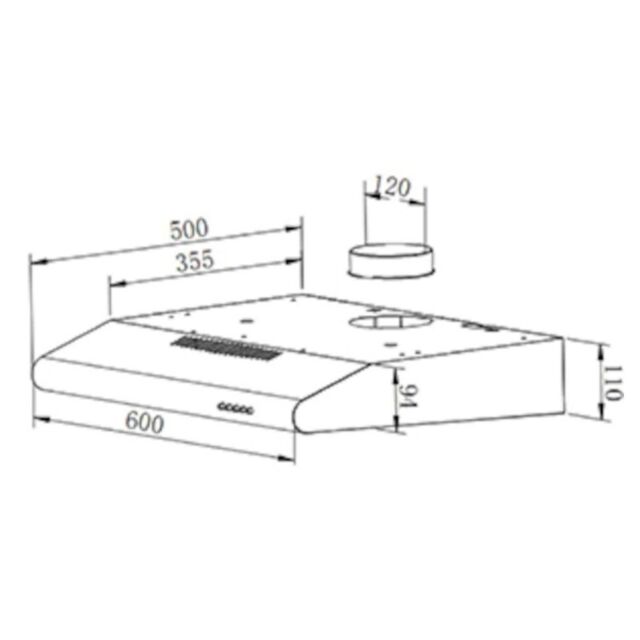 Cda CST62SS Stainless Steel 60Cm Standard Extractor Hood