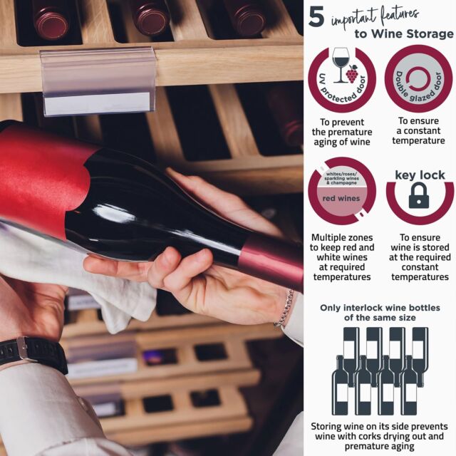 Cookology CWC605SS Stainless Steel 59.5Cm Wide Dual Zone Wine Cooler- 46 Bottles
