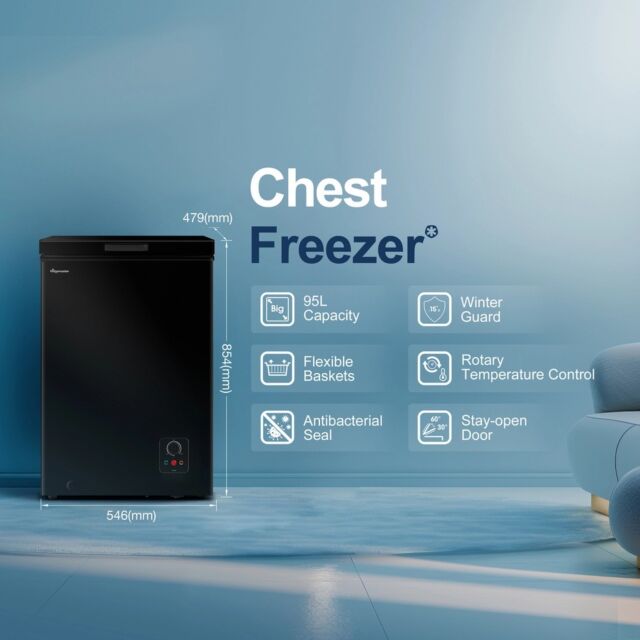 Fridgemaster MCF96EB Black 95L Chest Freezer