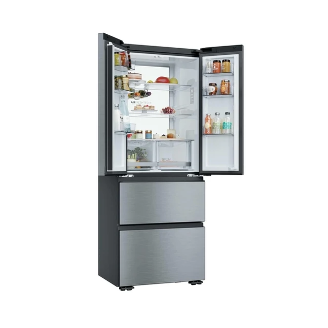 Haier HFKR5718DNMM Platinum Inox 70Cm No Frost Multi Door Fridge Freezer