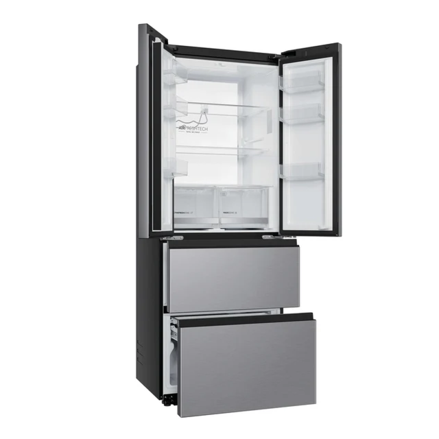 Haier HFKR5718DNMM Platinum Inox 70Cm No Frost Multi Door Fridge Freezer