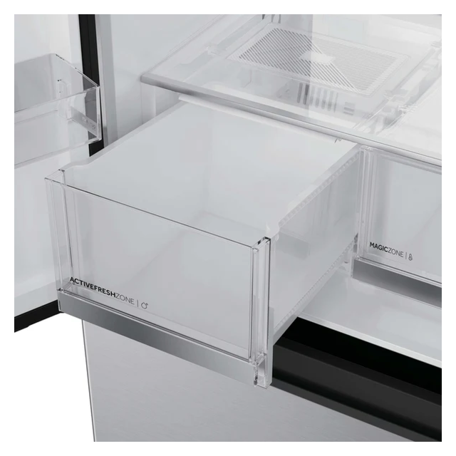Haier HFKR5718DNMM Platinum Inox 70Cm No Frost Multi Door Fridge Freezer