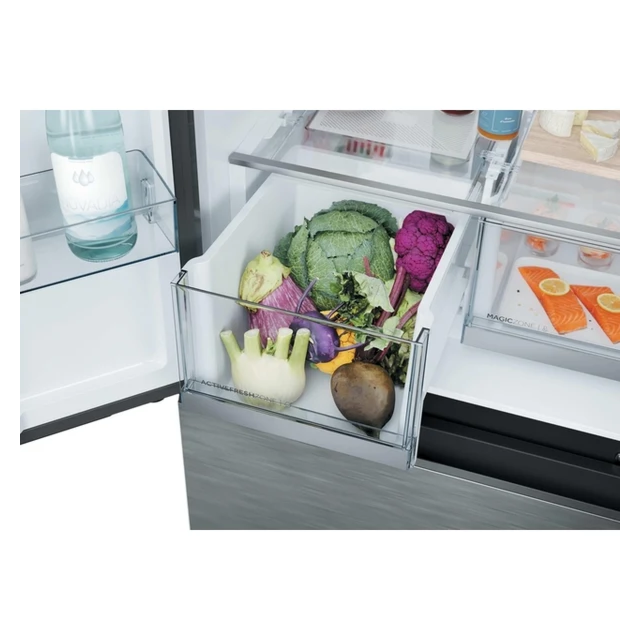 Haier HFKR5718DNMM Platinum Inox 70Cm No Frost Multi Door Fridge Freezer