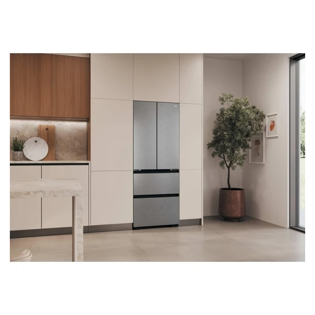 Haier HFKR5718DNMM Platinum Inox 70Cm No Frost Multi Door Fridge Freezer