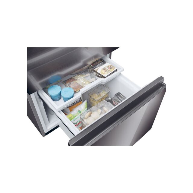 Haier HTW5618EWMP Dark Inox 59.5Cm 60/40 Frost Free Fridge Freezer With Non Plumbed Water Dispenser