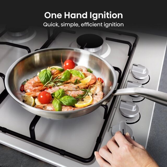 Hisense GM642XHS 60Cm Stainless Steel Gas Hob