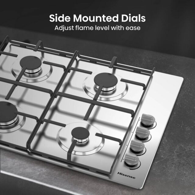 Hisense GM642XHS 60Cm Stainless Steel Gas Hob