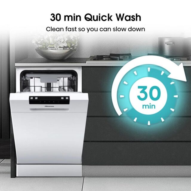 Hisense HS523E15WUK White Slimline Dishwasher With 10 Places