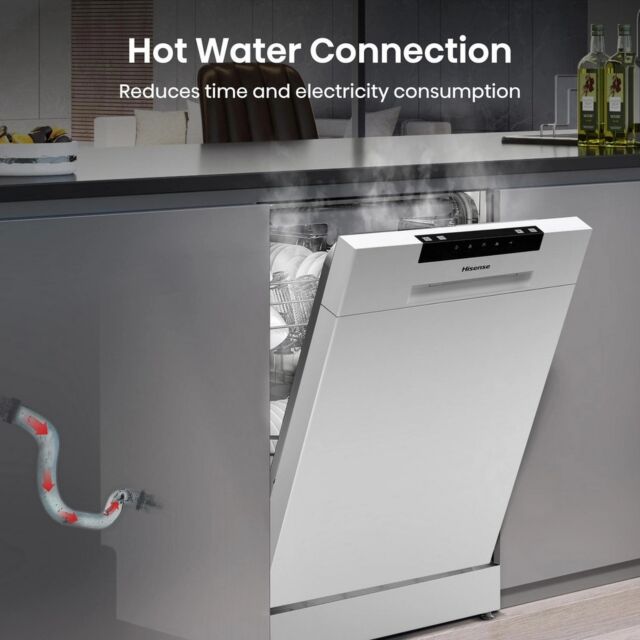 Hisense HS523E15WUK White Slimline Dishwasher With 10 Places