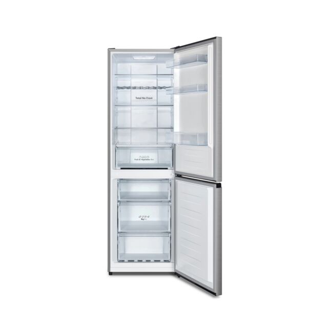 Hisense RB395N4BCE Stainless Steel 59.5 Cm Wide Total No Frost Fridge Freezer With 60/40 Split