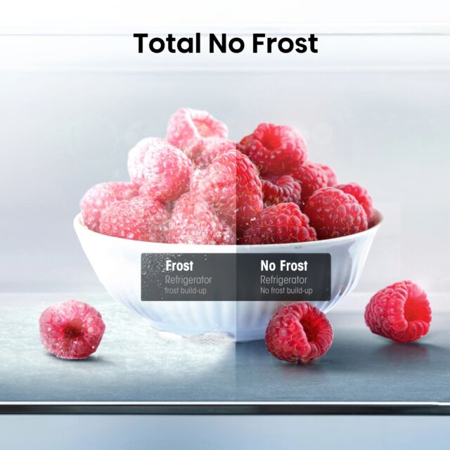 Hisense RB395N4BCE Stainless Steel 59.5 Cm Wide Total No Frost Fridge Freezer With 60/40 Split