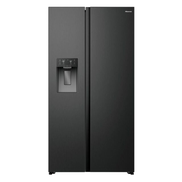 Hisense RS5P528STBE Black 91Cm Wide Pure Flat Total No Frost Fridge Freezer With Non Plumbed Water A