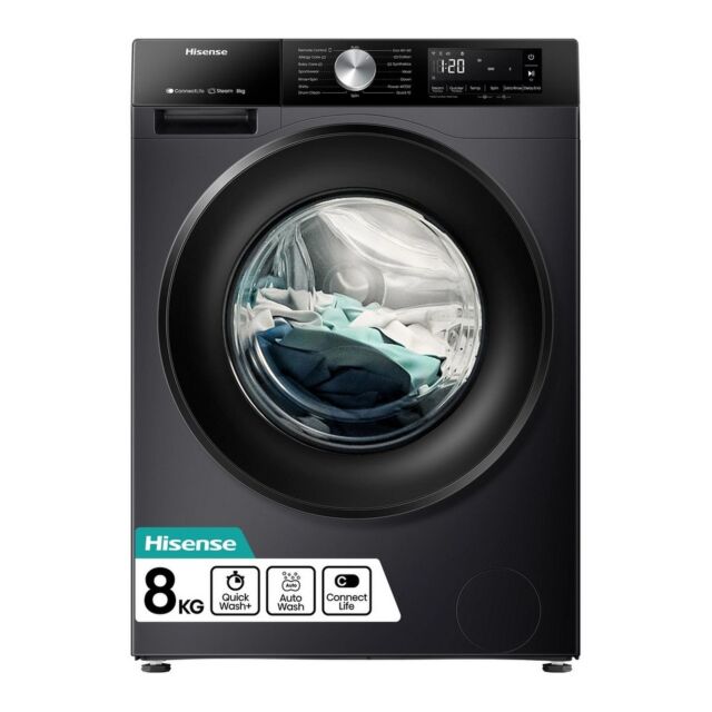 Hisense WF3S8043BB3 Black 8Kg/ 1400 Rpm Washing Machine