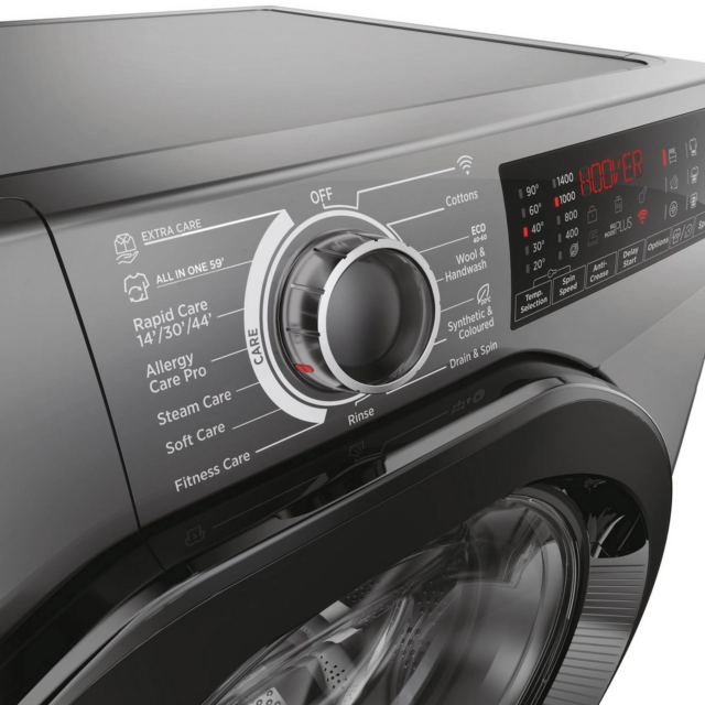Hoover H3WPS496TAMBR68 Graphite 9Kg 1400 Spin Washing Machine