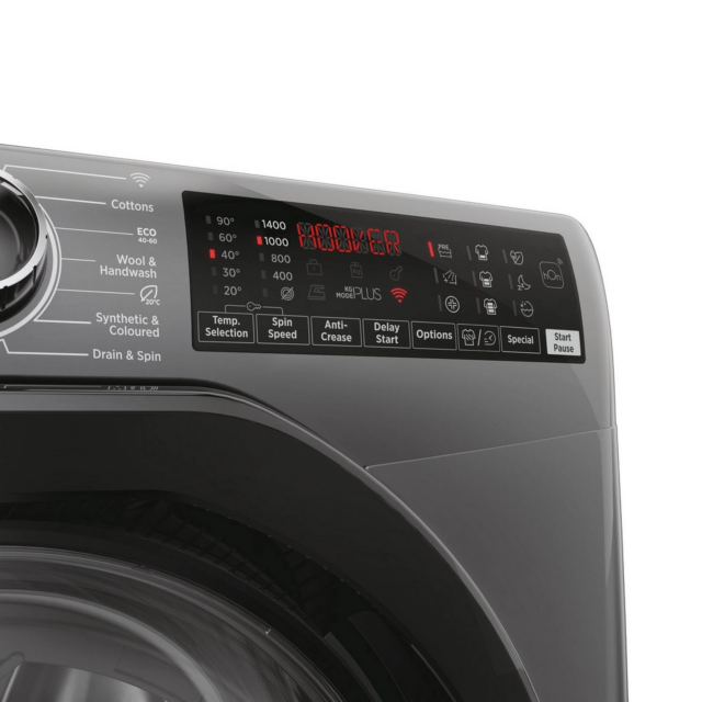 Hoover H3WPS496TAMBR68 Graphite 9Kg 1400 Spin Washing Machine