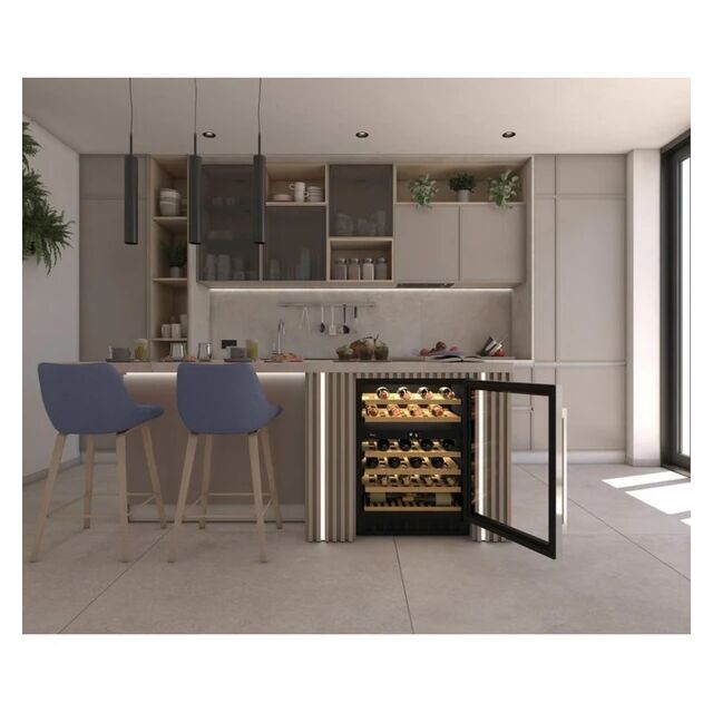 Hoover HWCB 60 UK/N Black H-Wine 700 Wine Cooler - 46 Bottles