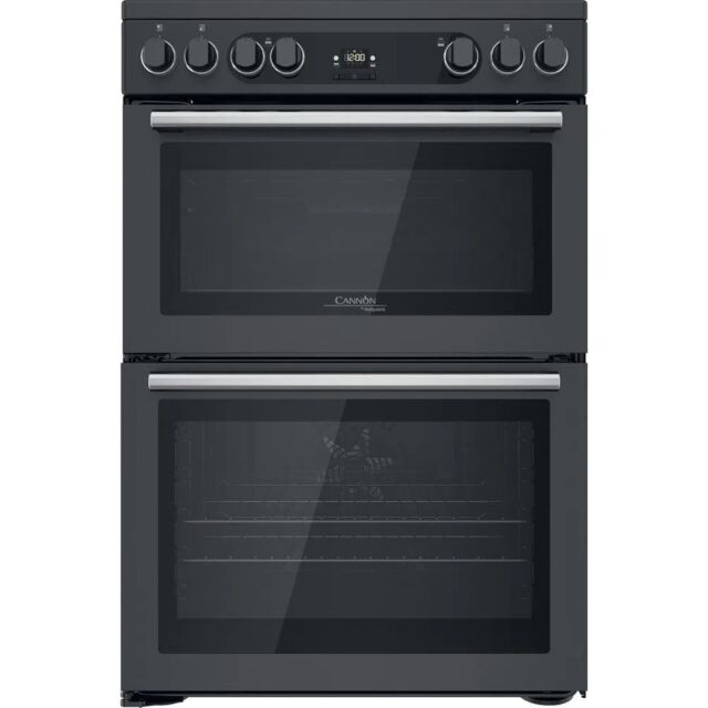 Hotpoint CD67V9H2CA Dark Grey 60Cm Electric Double Oven Cooker