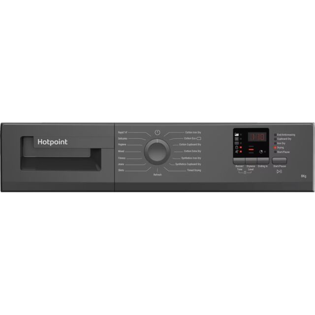 Hotpoint CHDC82GGGDUK Graphite 8Kg Condenser Tumble Dryer With Sensor Dry