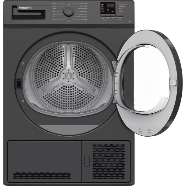 Hotpoint CHDC82GGGDUK Graphite 8Kg Condenser Tumble Dryer With Sensor Dry