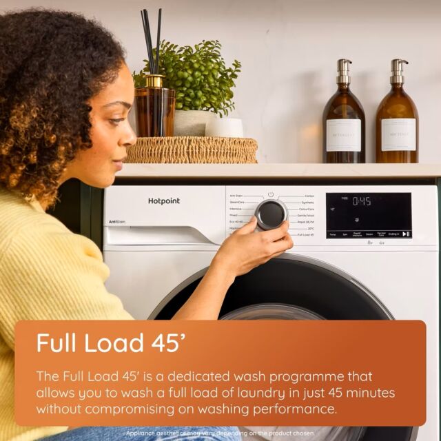 Hotpoint H101BANTISTAINUK Black 10Kg/ 1400 Rpm Anti Stain Washing Machine