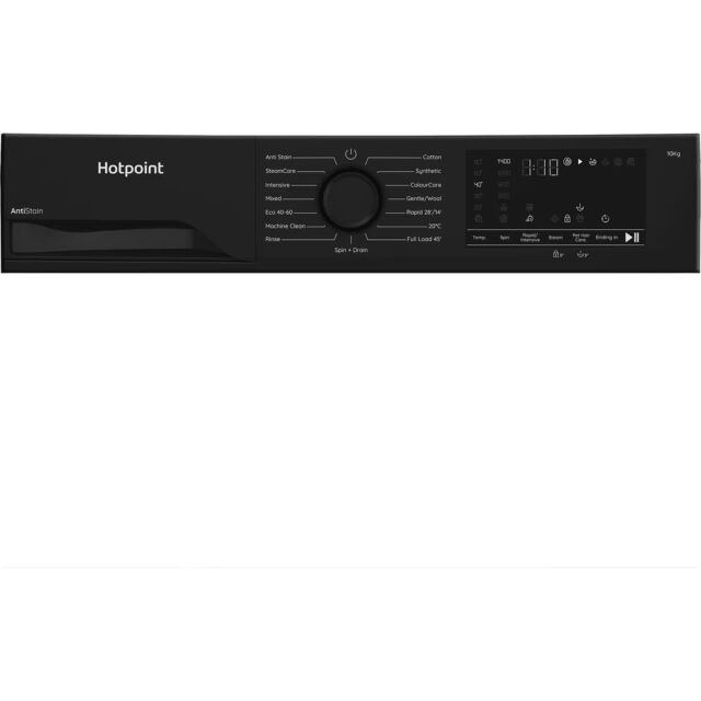 Hotpoint H101BANTISTAINUK Black 10Kg/ 1400 Rpm Anti Stain Washing Machine