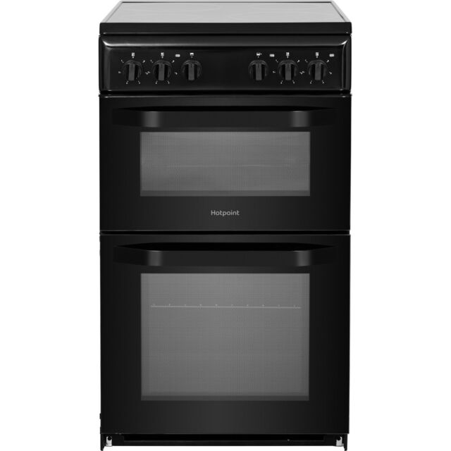 Hotpoint HD5V92KCB 50Cm Twin Cavity Electric Cooker