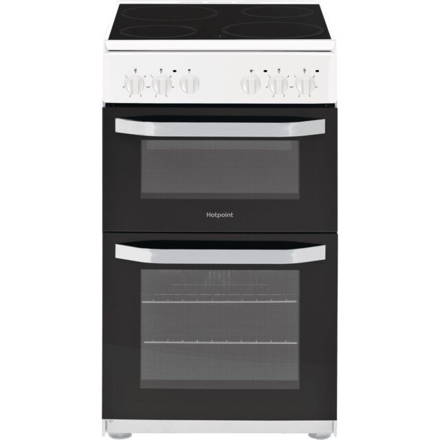 Hotpoint HD5V92KCW 50Cm Electric Cooker Double Cavity