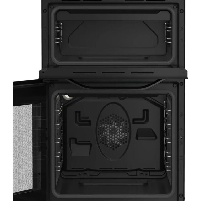 Hotpoint HDE5VDCB Black 50Cm Double Oven Electric Cooker With Ceramic Hob