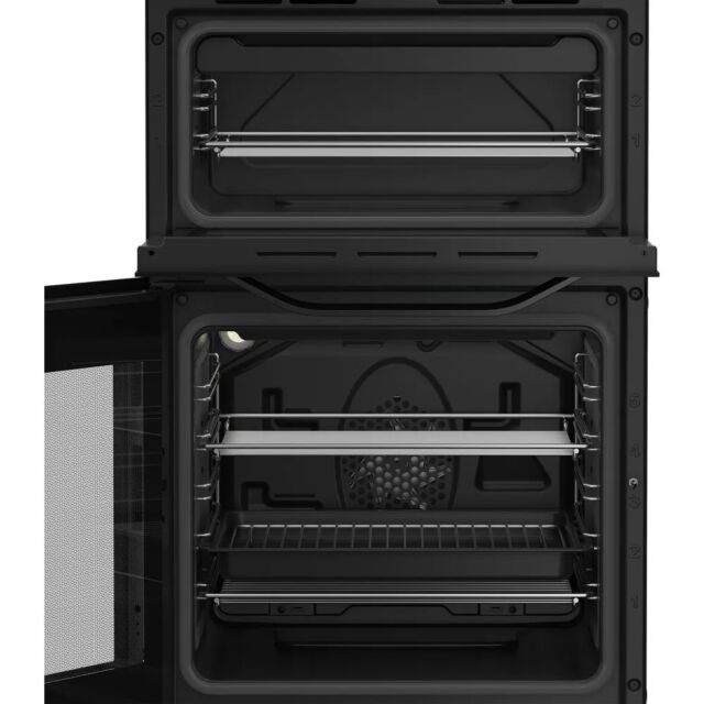 Hotpoint HDE5VDCB Black 50Cm Double Oven Electric Cooker With Ceramic Hob
