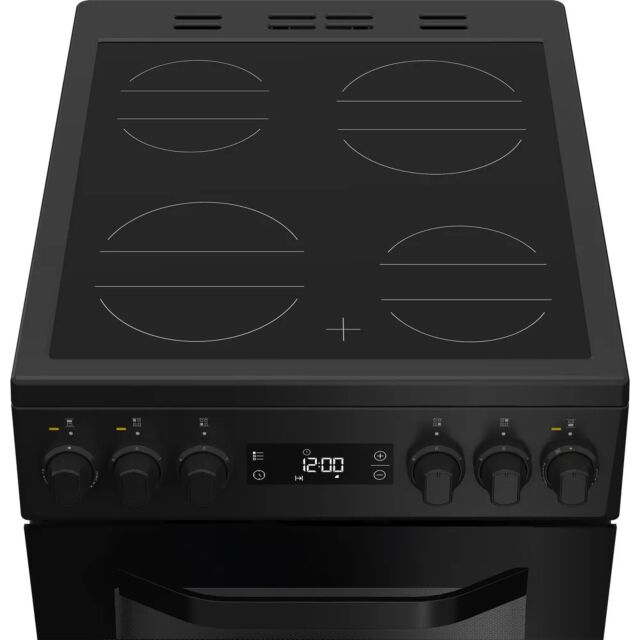 Hotpoint HDE5VDCB Black 50Cm Double Oven Electric Cooker With Ceramic Hob