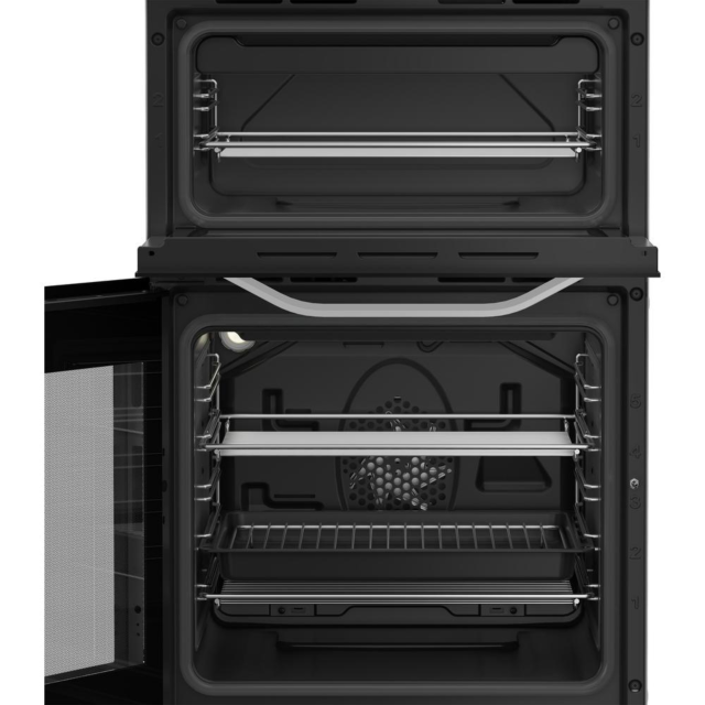 Hotpoint HDE5VDCW White 50Cm Double Oven Electric Cooker With Ceramic Hob