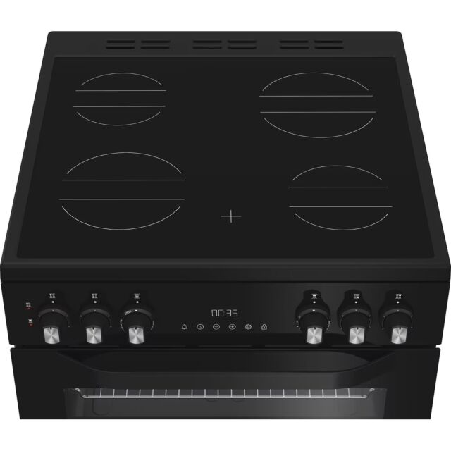 Hotpoint HDE6VDB1 Black 60Cm Electric Double Oven Cooker