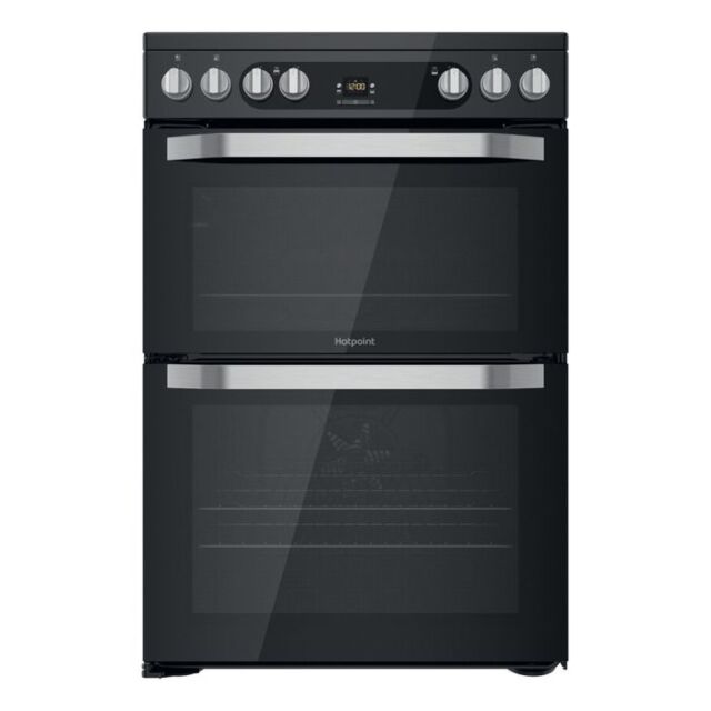 Hotpoint HDM67V9HCB Black 60Cm Double Oven Electric Cooker