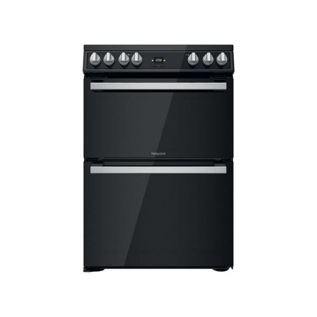 Hotpoint HDT67V9H2CB Black 60Cm Double Oven Electric Cooker With Ceramic Hob