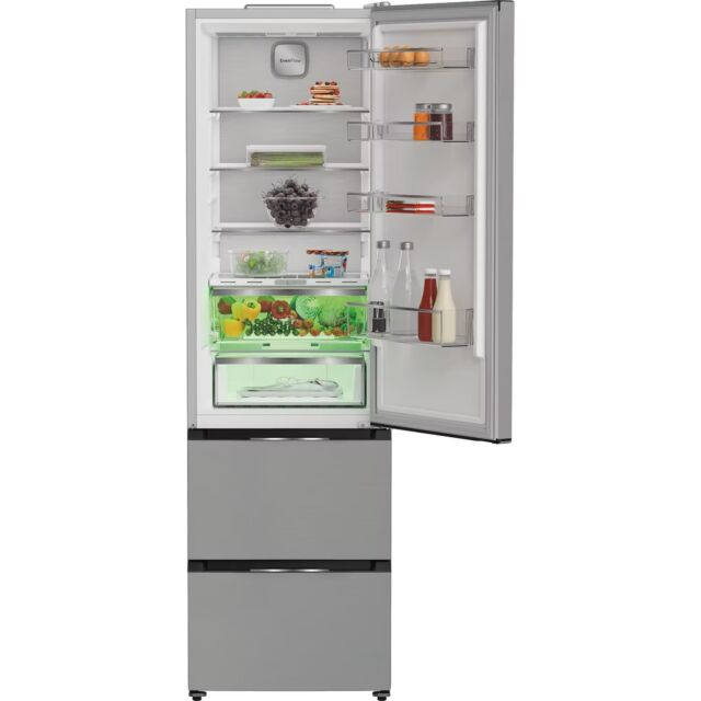 Hotpoint HPKF5351XP4UK Inox 59.5Cm Wide No Frost Fridge Freezer With Drawers