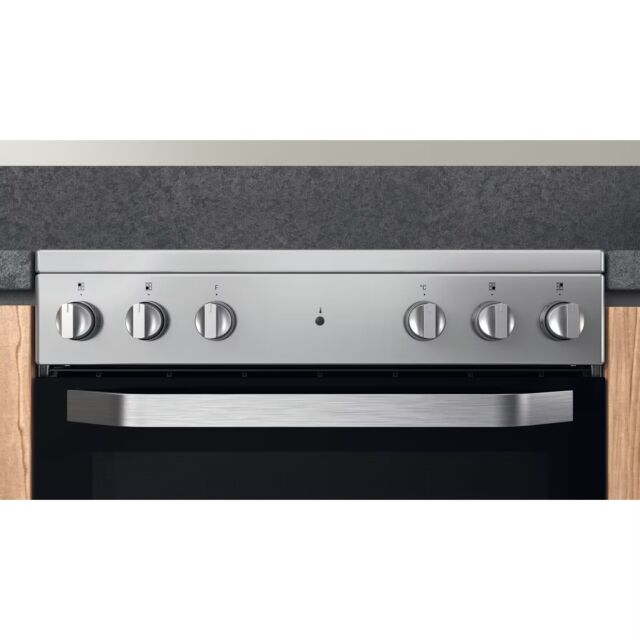 Hotpoint HS67V5KHX Inox 60Cm Wide Single Oven Electric Cooker