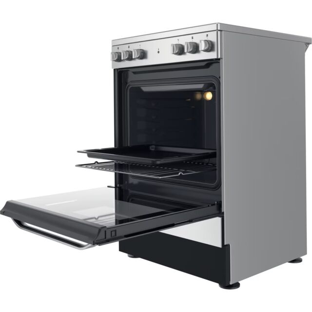 Hotpoint HS67V5KHX Inox 60Cm Wide Single Oven Electric Cooker