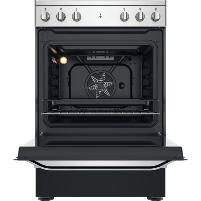 Hotpoint HS67V5KHX Inox 60Cm Wide Single Oven Electric Cooker