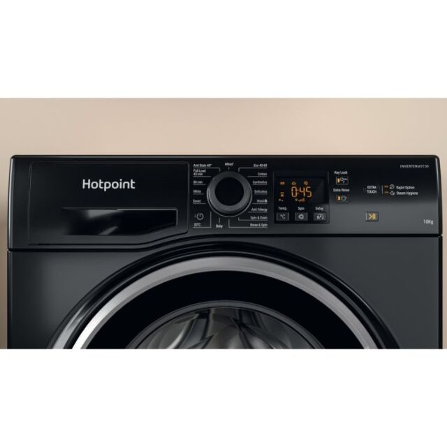 Hotpoint NSWM1046BSUK Black 10Kg/ 1400 Rpm Washing Machine