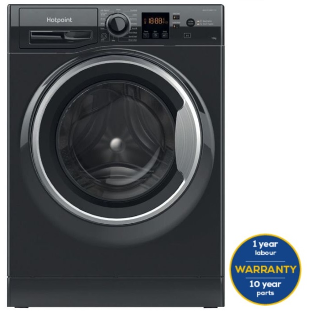 Hotpoint NSWM1046BSUK Black 10Kg/ 1400 Rpm Washing Machine