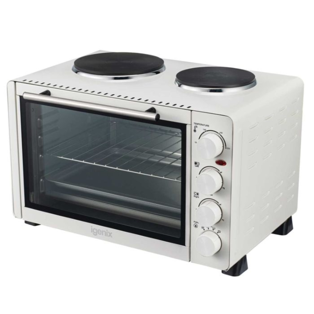 Igenix IG7130 Mini Oven With Electric Grill & Double Hotplate Hob