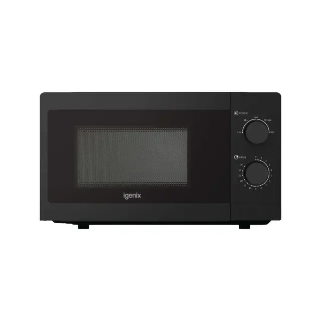 Igenix IGMS08080B Black 20L / 800 W Manual Microwave