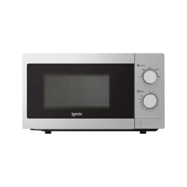 Igenix IGMS08080S Silver 20L 800W Manual Microwave