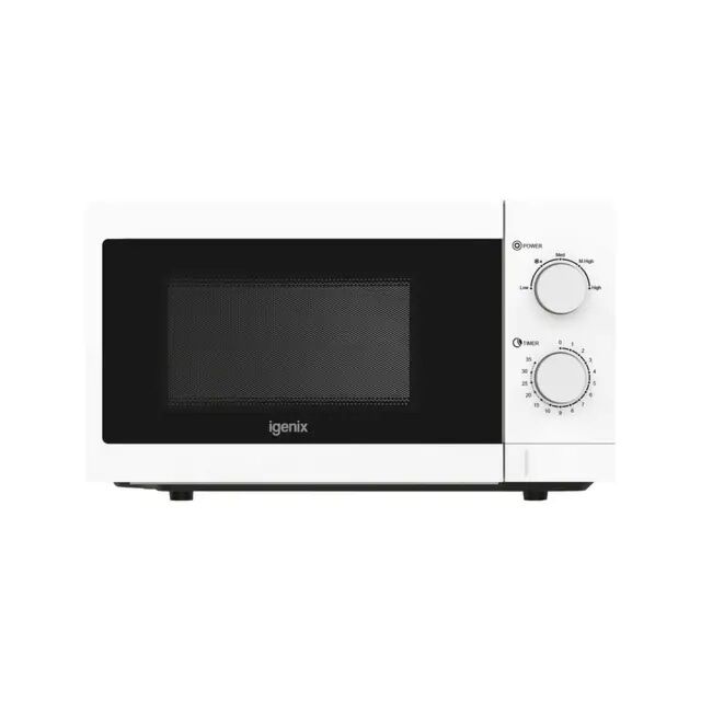 Igenix IGMS08080W White 20L 800W Manual Microwave