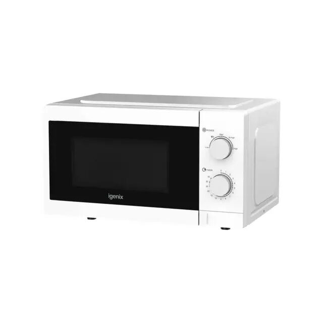 Igenix IGMS08080W White 20L 800W Manual Microwave