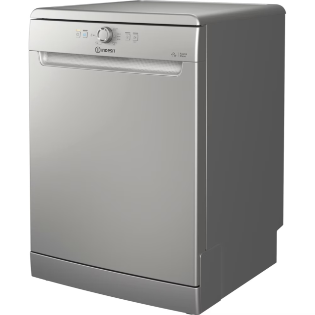 Indesit D2FHK26SUK Silver Full Size Dishwasher With 14 Places